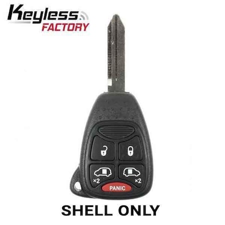 Keyless Factory KeylessFactory: Chrysler / Jeep / Dodge 2004 2017 / 5-Button Remote Head Key Shell / M3N5WY72XX RHS-CHY-1365